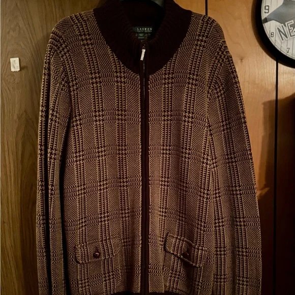 Lauren Ralph Lauren Sweaters Ralph Lauren Brown Zip Up Sweater